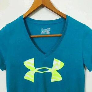 Under Armour Solid Women SP Blue Aqua T-Shirt
